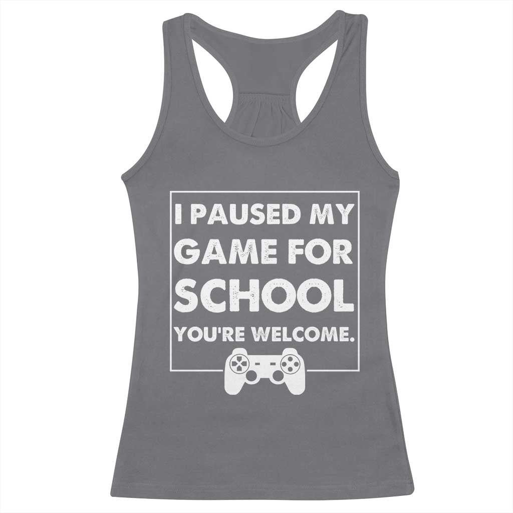 Funny Gamer Back to School Racerback Tank Top Funny Boys Video Gaming - Wonder Print Shop