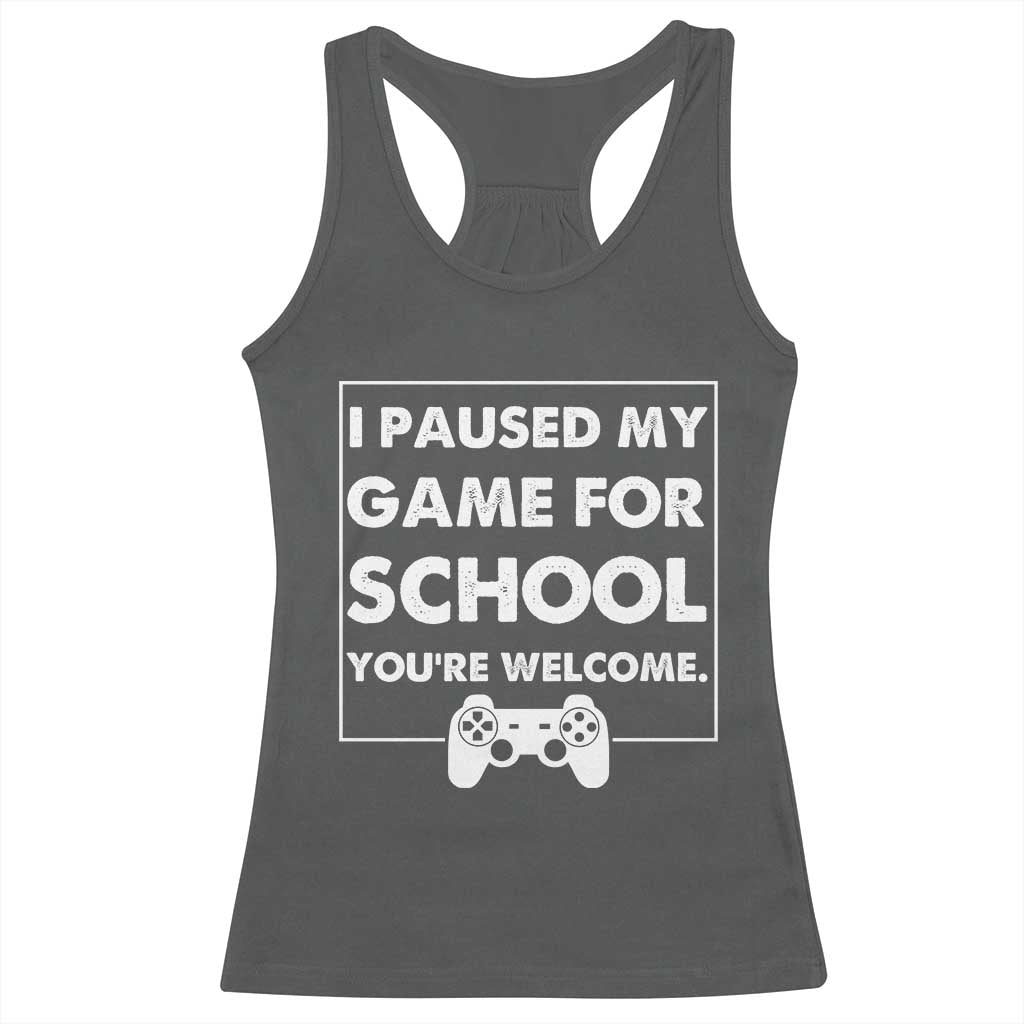Funny Gamer Back to School Racerback Tank Top Funny Boys Video Gaming - Wonder Print Shop