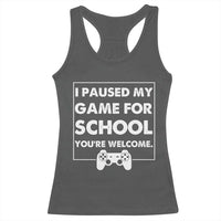 Funny Gamer Back to School Racerback Tank Top Funny Boys Video Gaming - Wonder Print Shop