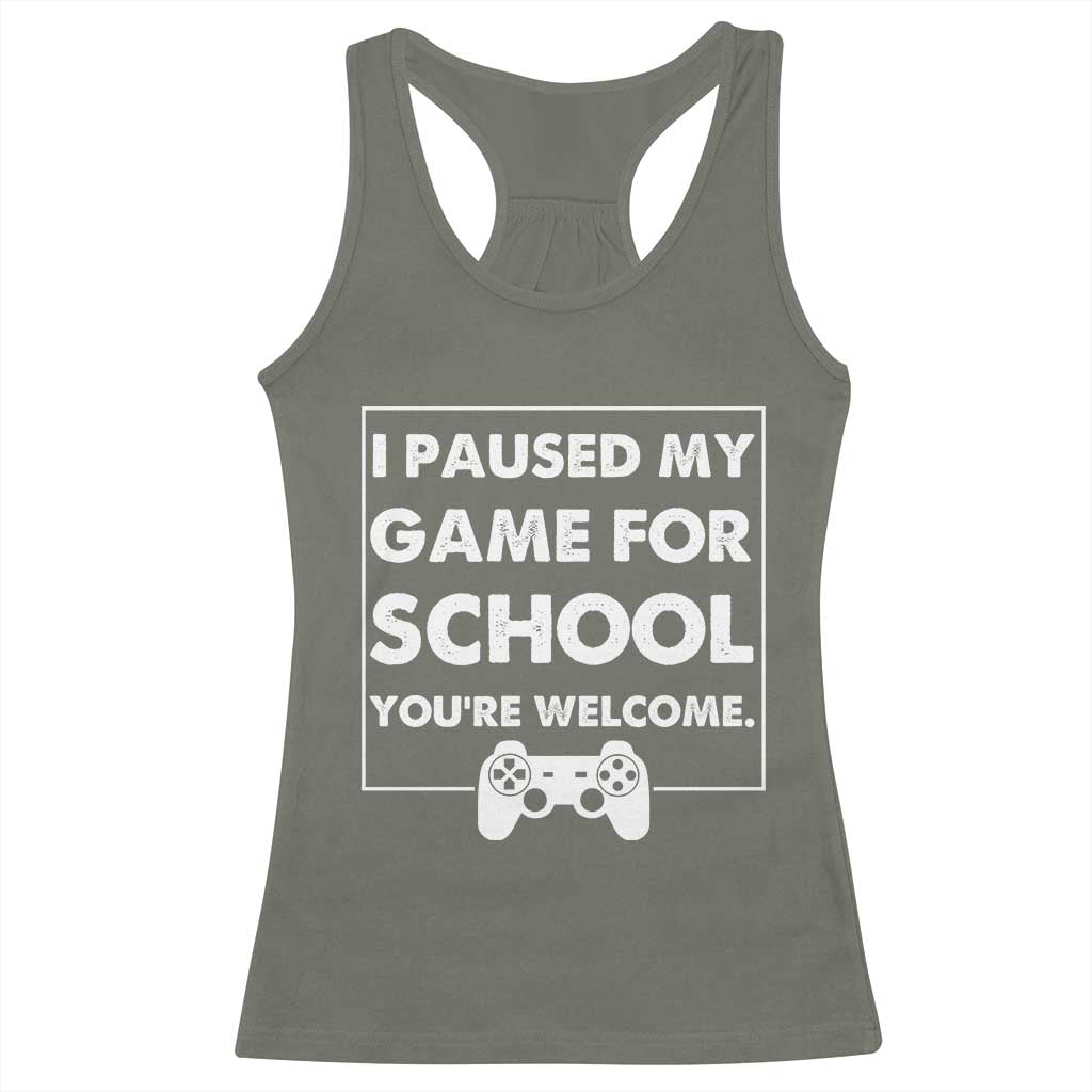 Funny Gamer Back to School Racerback Tank Top Funny Boys Video Gaming - Wonder Print Shop