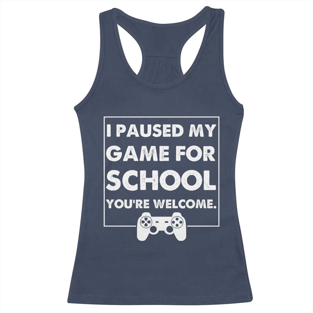 Funny Gamer Back to School Racerback Tank Top Funny Boys Video Gaming - Wonder Print Shop