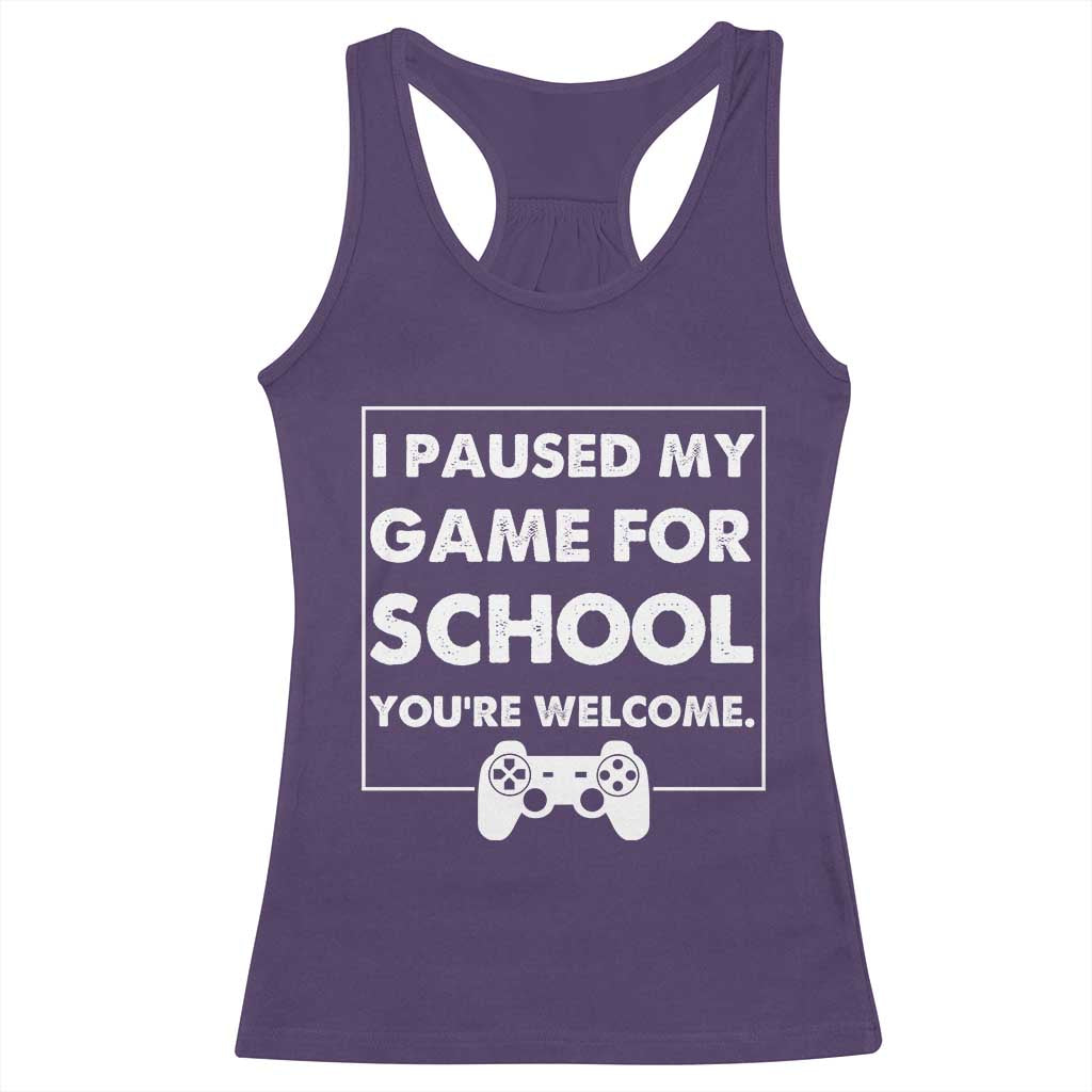 Funny Gamer Back to School Racerback Tank Top Funny Boys Video Gaming - Wonder Print Shop