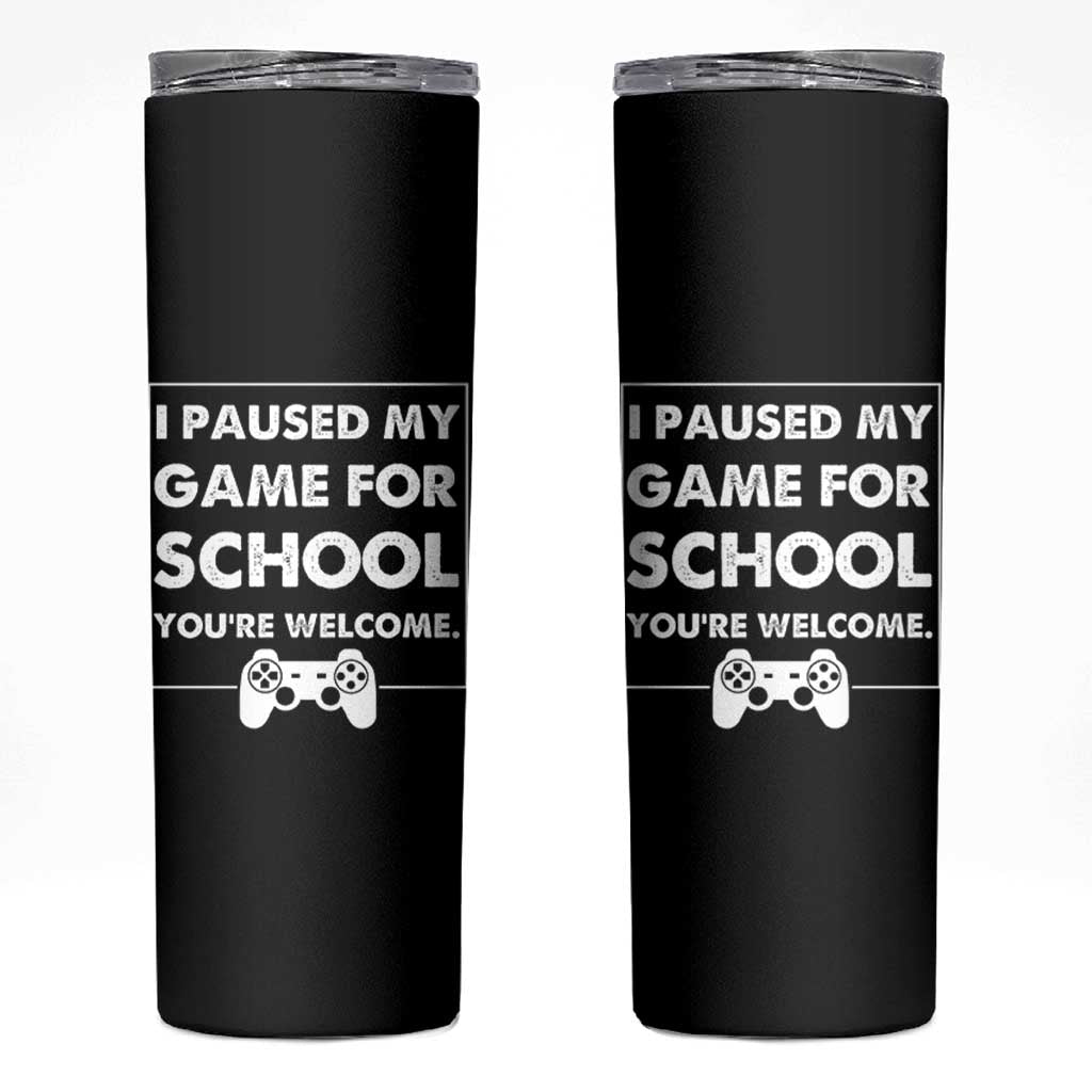 Funny Gamer Back to School Skinny Tumbler Funny Boys Video Gaming - Wonder Print Shop