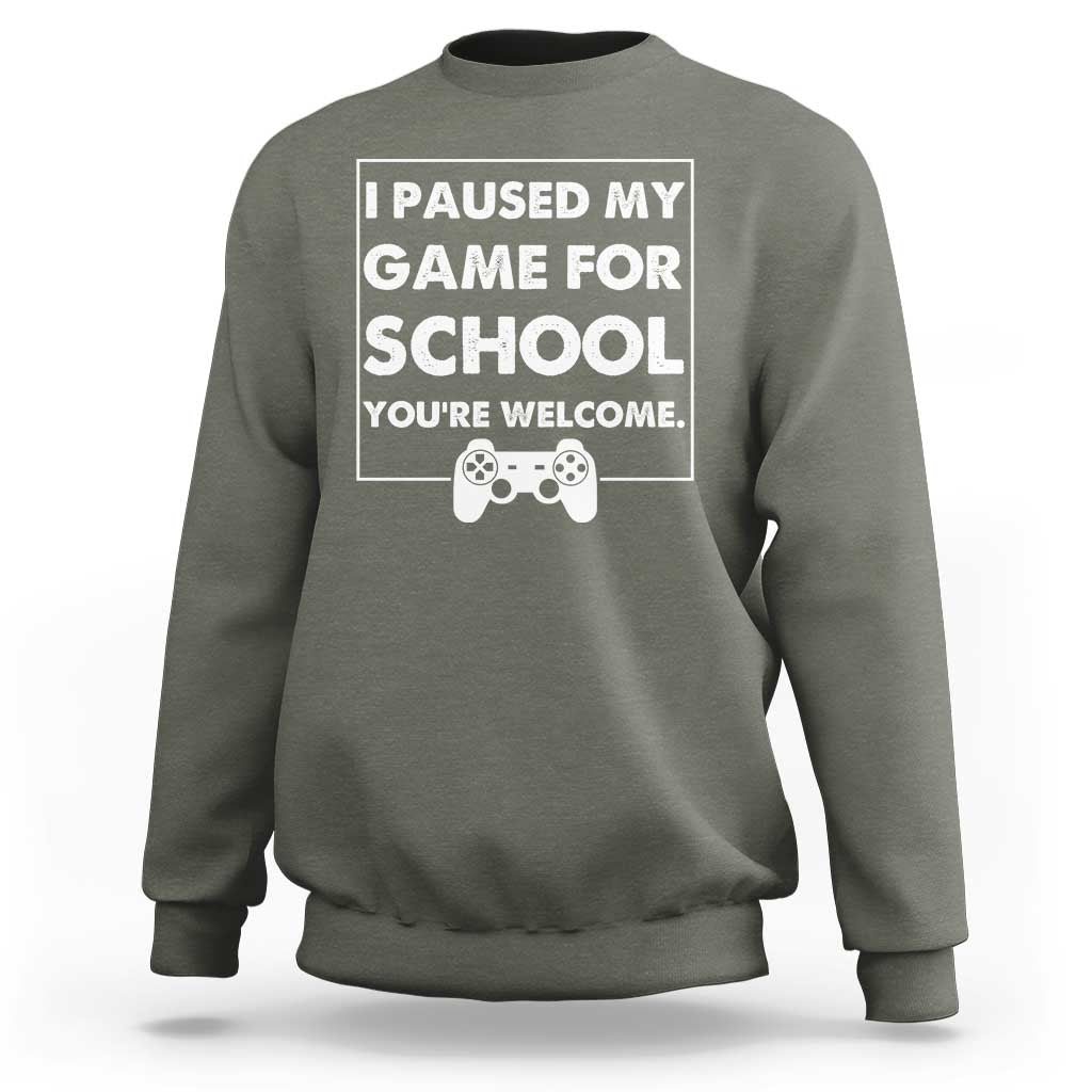 Funny Gamer Back to School Sweatshirt Funny Boys Video Gaming - Wonder Print Shop