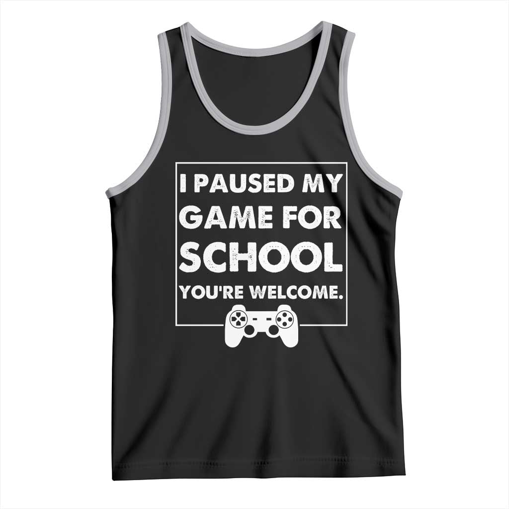 Funny Gamer Back to School Tank Top Funny Boys Video Gaming - Wonder Print Shop