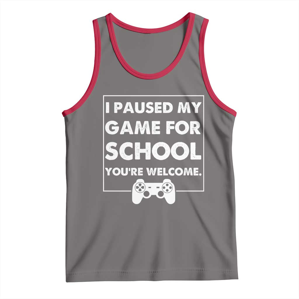 Funny Gamer Back to School Tank Top Funny Boys Video Gaming - Wonder Print Shop