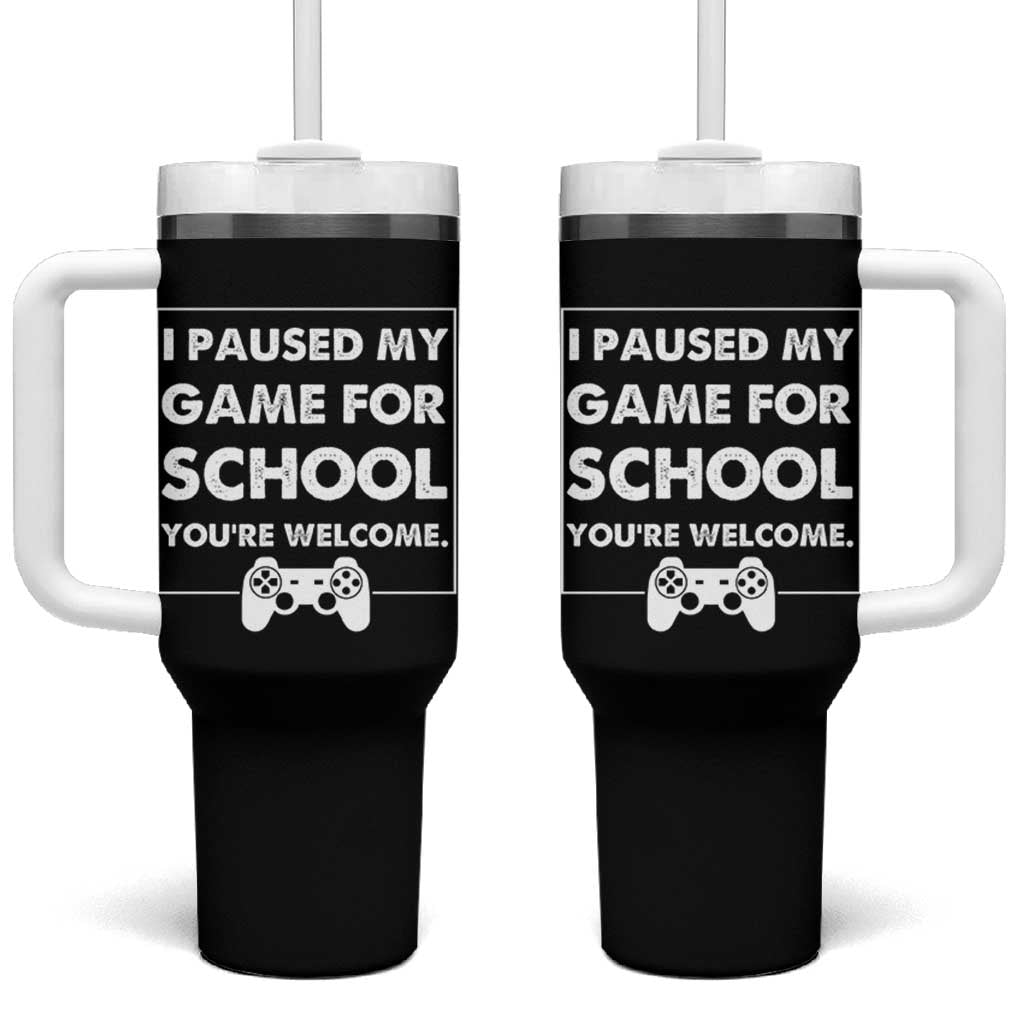 Funny Gamer Back to School Tumbler With Handle Funny Boys Video Gaming - Wonder Print Shop