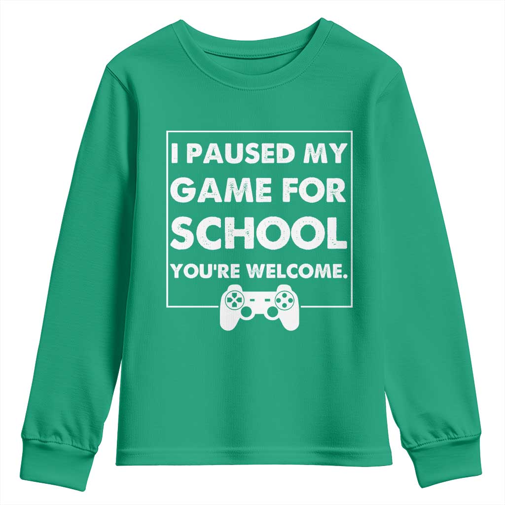 Funny Gamer Back to School Youth Sweatshirt Funny Boys Video Gaming - Wonder Print Shop