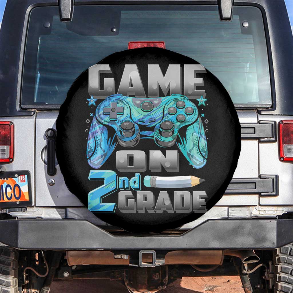 Back to School 2nd Grade Gamer Spare Tire Cover Boys Kids Back To School First Day - Wonder Print Shop