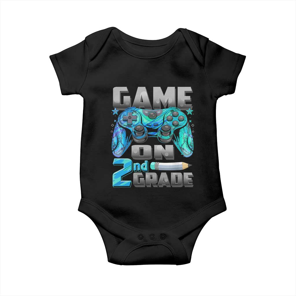 Back to School 2nd Grade Gamer Baby Onesie Boys Kids Back To School First Day - Wonder Print Shop