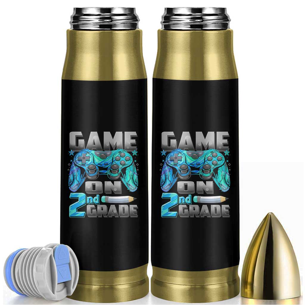 Back to School 2nd Grade Gamer Bullet Tumbler Boys Kids Back To School First Day - Wonder Print Shop