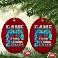 Back to School 2nd Grade Gamer Ceramic Ornament Boys Kids Back To School First Day - Wonder Print Shop