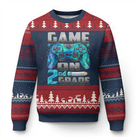 Back to School 2nd Grade Gamer Ugly Christmas Sweater Boys Kids Back To School First Day - Wonder Print Shop