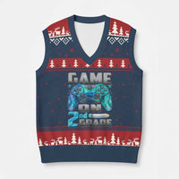 Back to School 2nd Grade Gamer V-Neck Knit Sweater Vest Boys Kids Back To School First Day - Wonder Print Shop