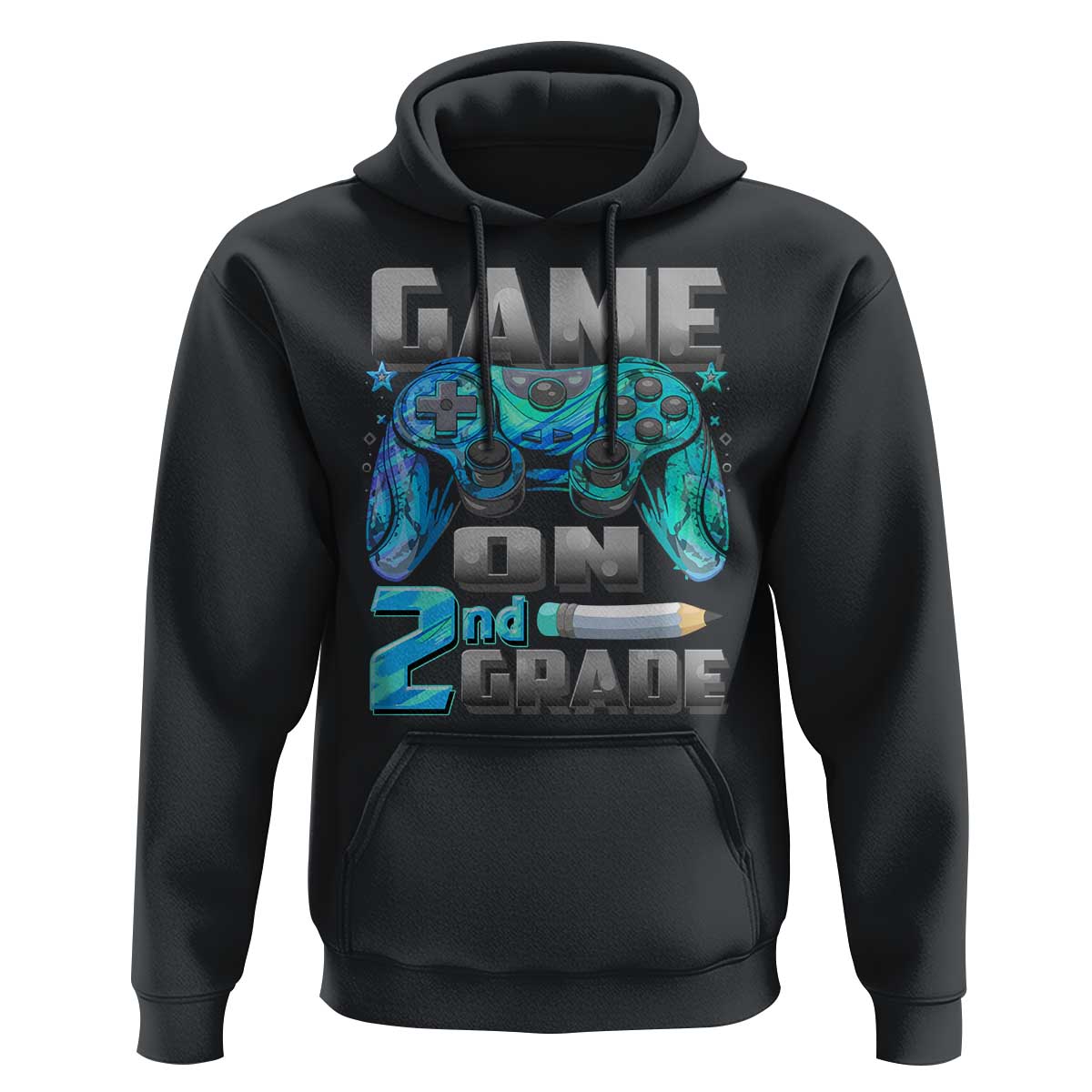 Back to School 2nd Grade Gamer Hoodie Boys Kids Back To School First Day - Wonder Print Shop
