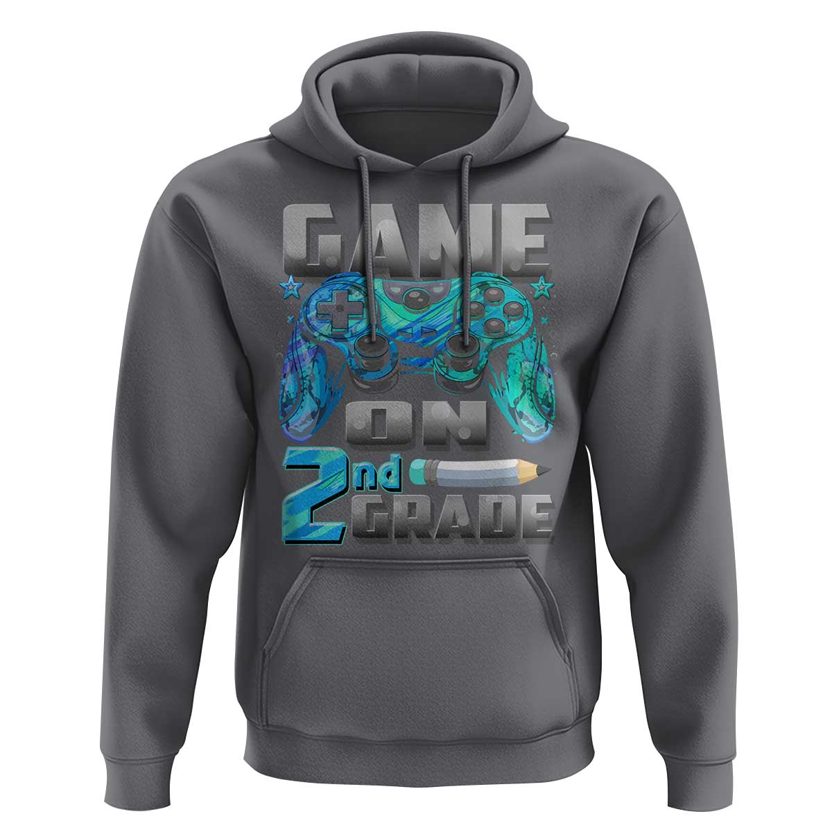 Back to School 2nd Grade Gamer Hoodie Boys Kids Back To School First Day - Wonder Print Shop