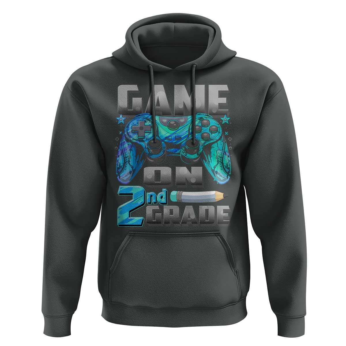 Back to School 2nd Grade Gamer Hoodie Boys Kids Back To School First Day - Wonder Print Shop