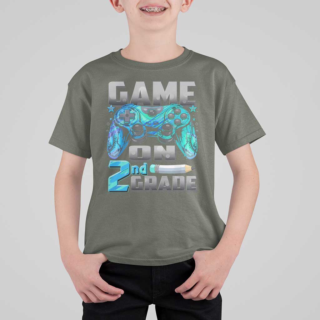 Back to School 2nd Grade Gamer T Shirt For Kid Boys Kids Back To School First Day - Wonder Print Shop
