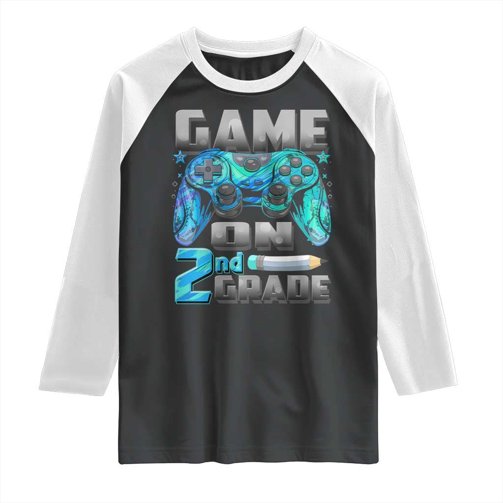Back to School 2nd Grade Gamer Raglan Shirt Boys Kids Back To School First Day - Wonder Print Shop