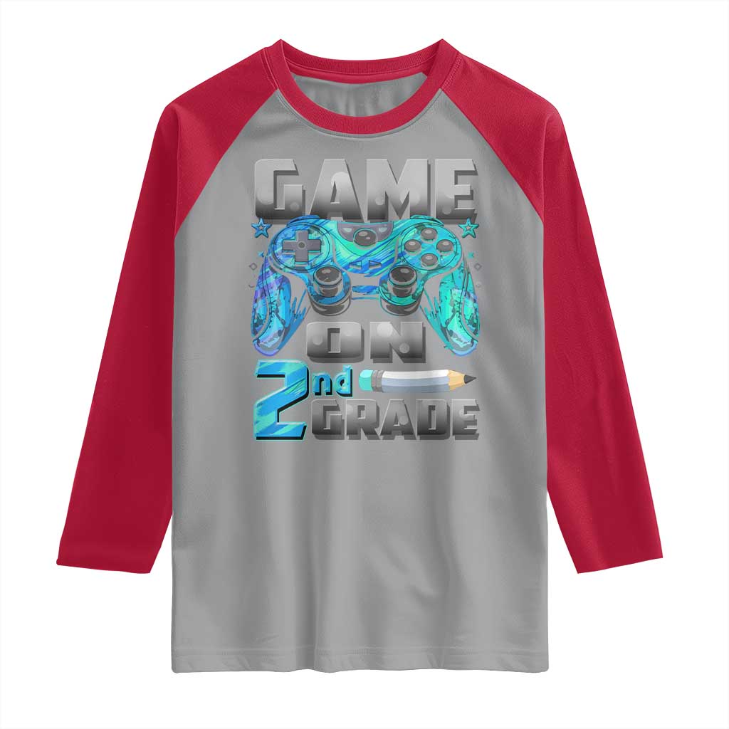 Back to School 2nd Grade Gamer Raglan Shirt Boys Kids Back To School First Day - Wonder Print Shop