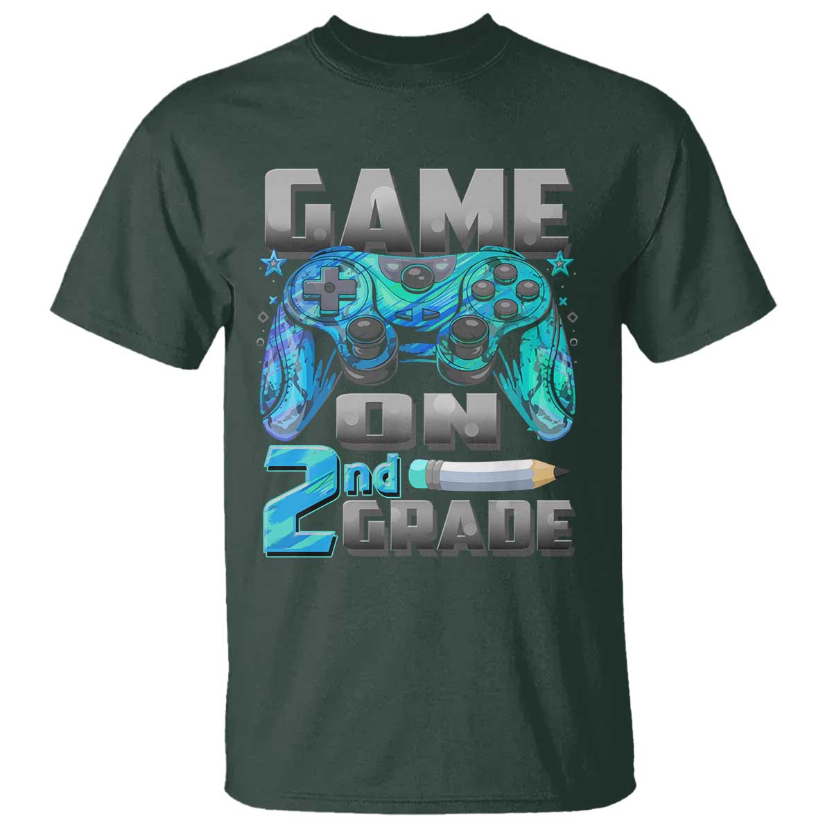 Back to School 2nd Grade Gamer T Shirt Boys Kids Back To School First Day - Wonder Print Shop