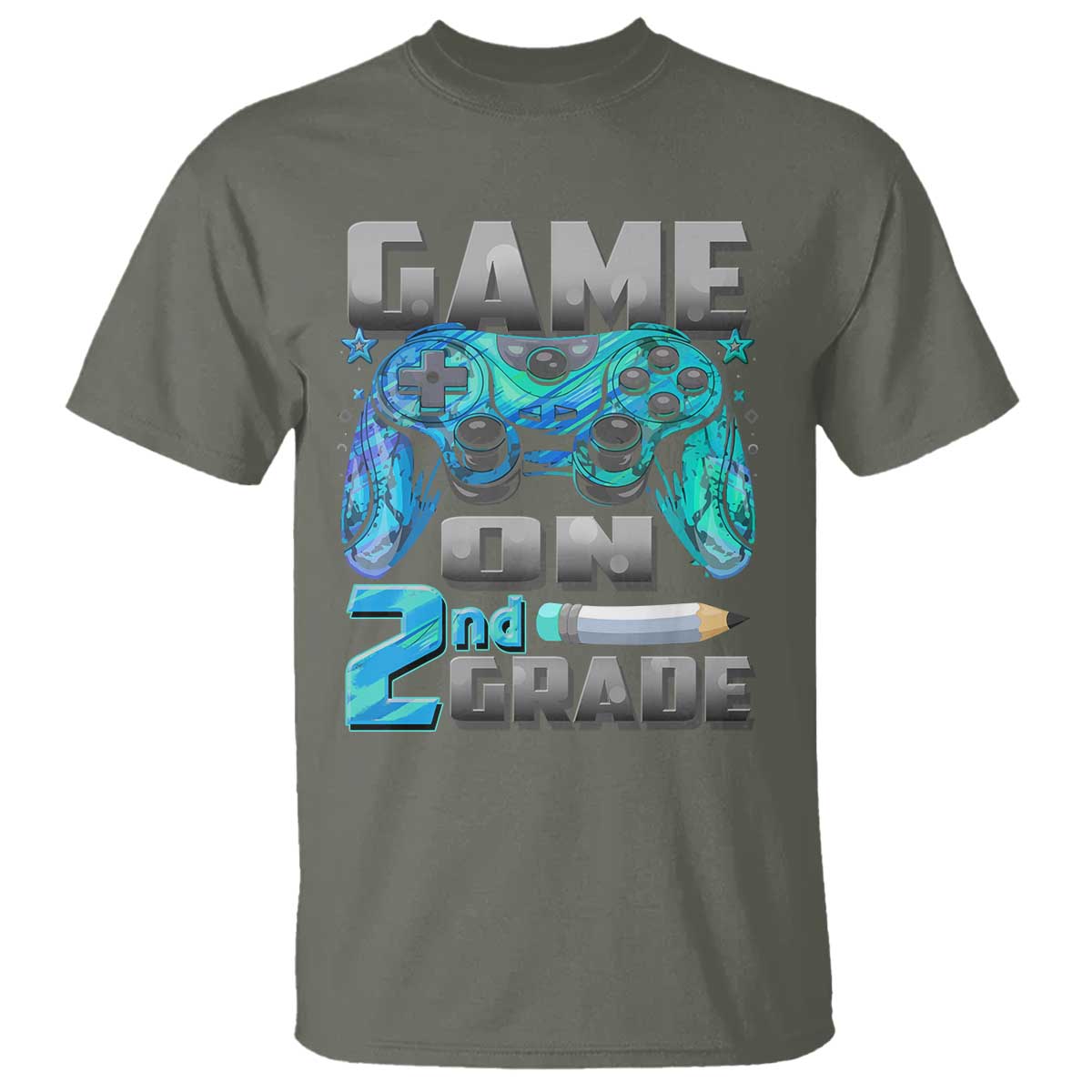 Back to School 2nd Grade Gamer T Shirt Boys Kids Back To School First Day - Wonder Print Shop