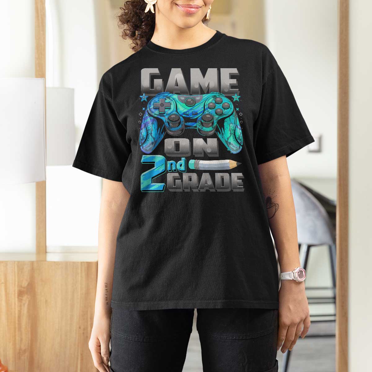 Back to School 2nd Grade Gamer T Shirt For Women Boys Kids Back To School First Day - Wonder Print Shop