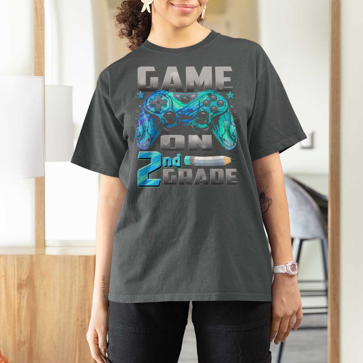 Back to School 2nd Grade Gamer T Shirt For Women Boys Kids Back To School First Day - Wonder Print Shop