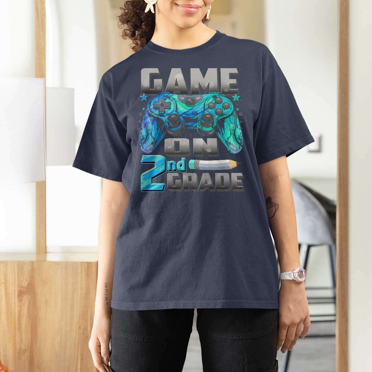 Back to School 2nd Grade Gamer T Shirt For Women Boys Kids Back To School First Day - Wonder Print Shop