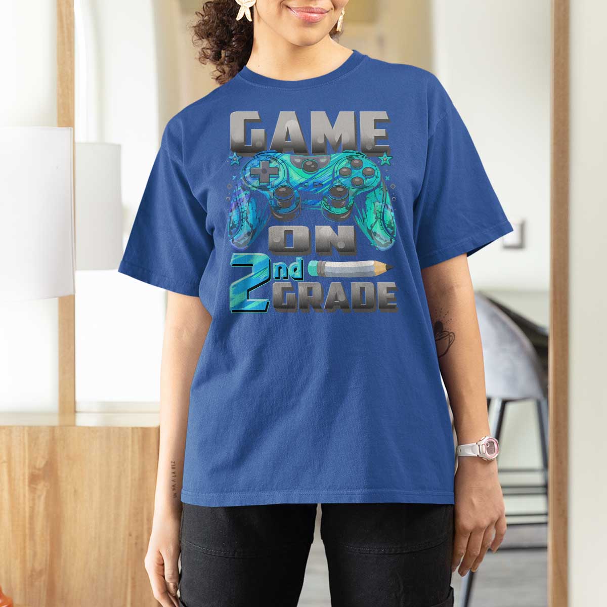 Back to School 2nd Grade Gamer T Shirt For Women Boys Kids Back To School First Day - Wonder Print Shop