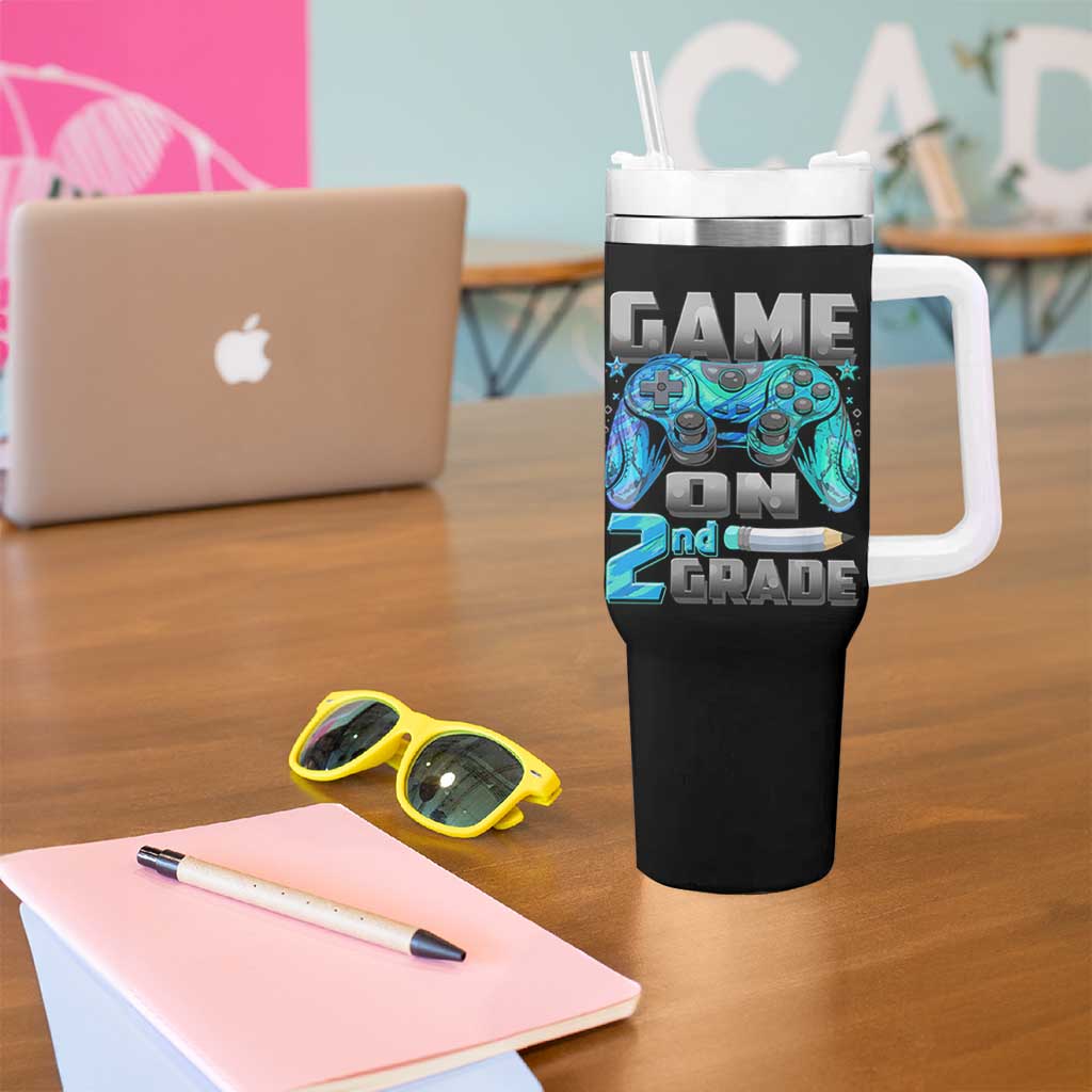 Back to School 2nd Grade Gamer Tumbler With Handle Boys Kids Back To School First Day - Wonder Print Shop