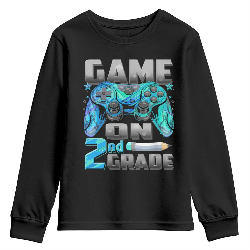 Back to School 2nd Grade Gamer Youth Sweatshirt Boys Kids Back To School First Day - Wonder Print Shop