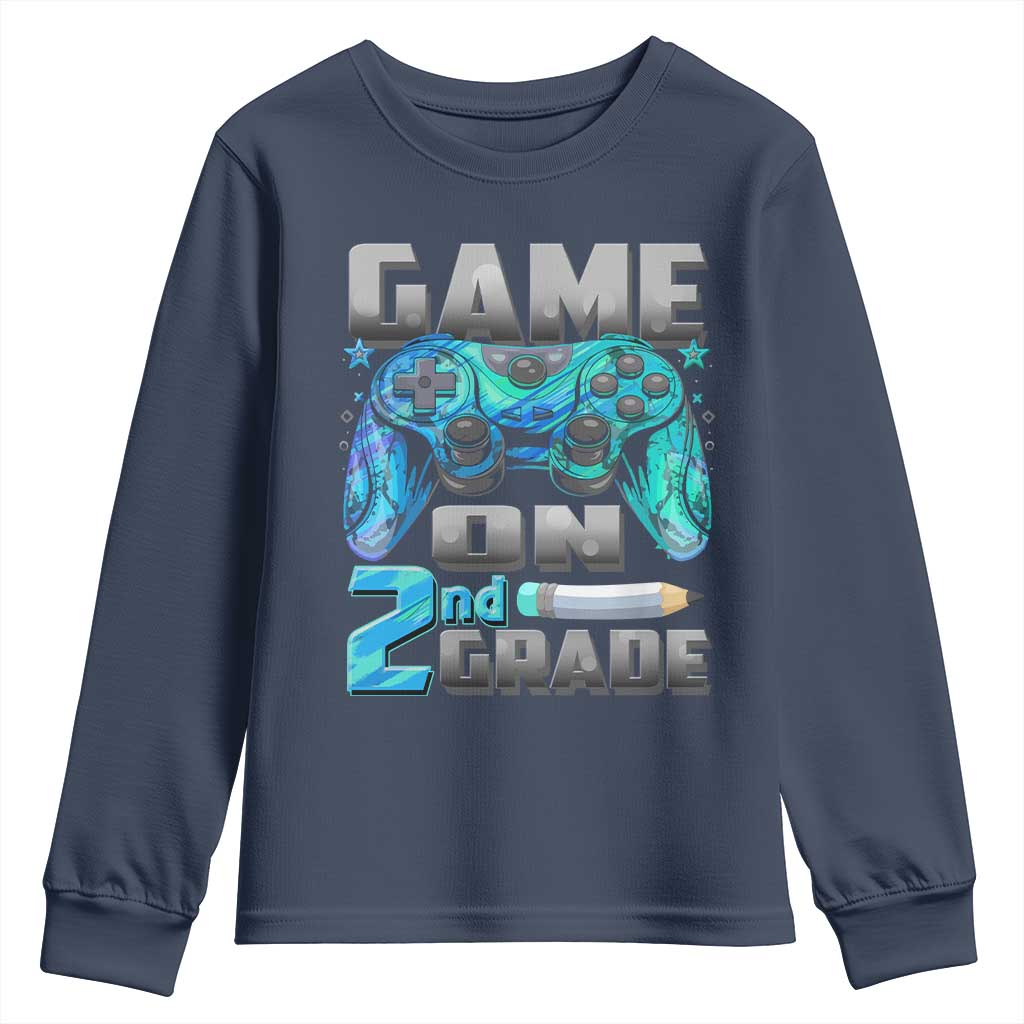 Back to School 2nd Grade Gamer Youth Sweatshirt Boys Kids Back To School First Day - Wonder Print Shop