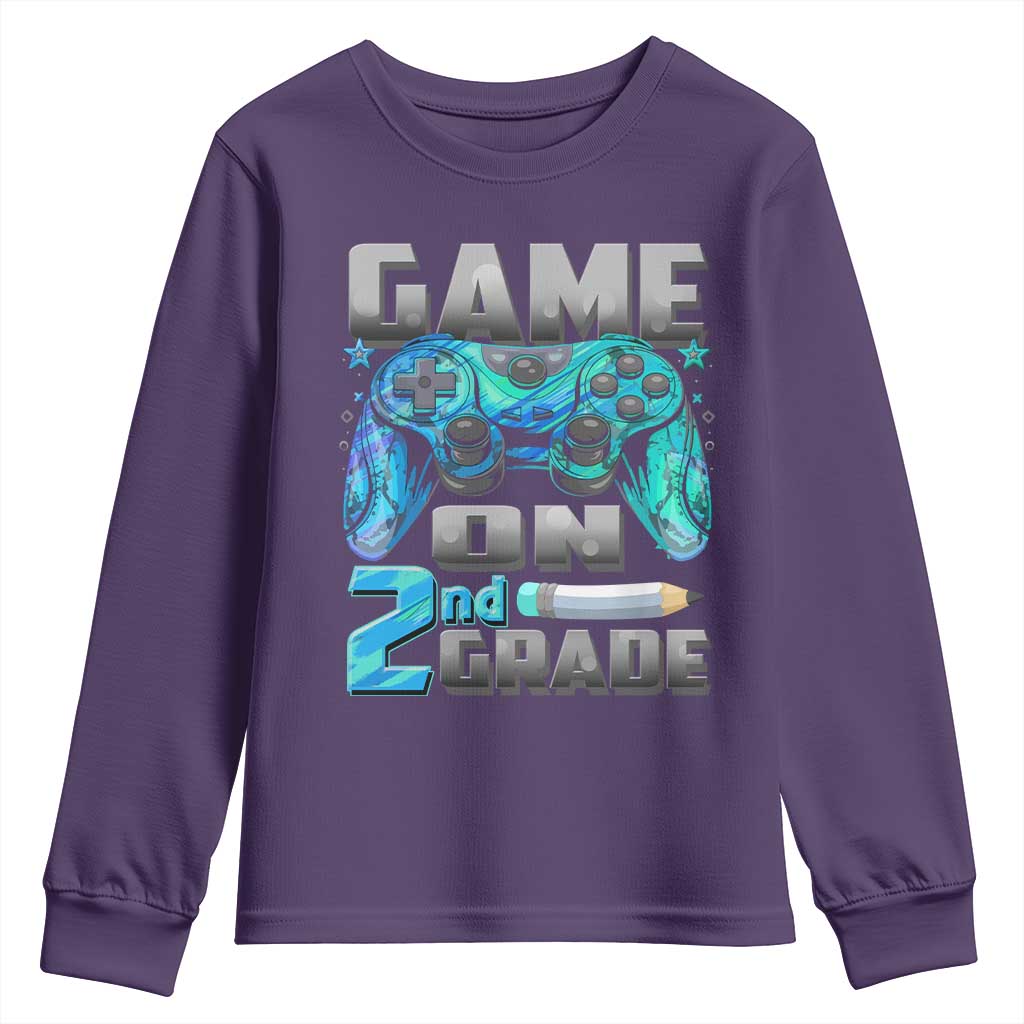 Back to School 2nd Grade Gamer Youth Sweatshirt Boys Kids Back To School First Day - Wonder Print Shop