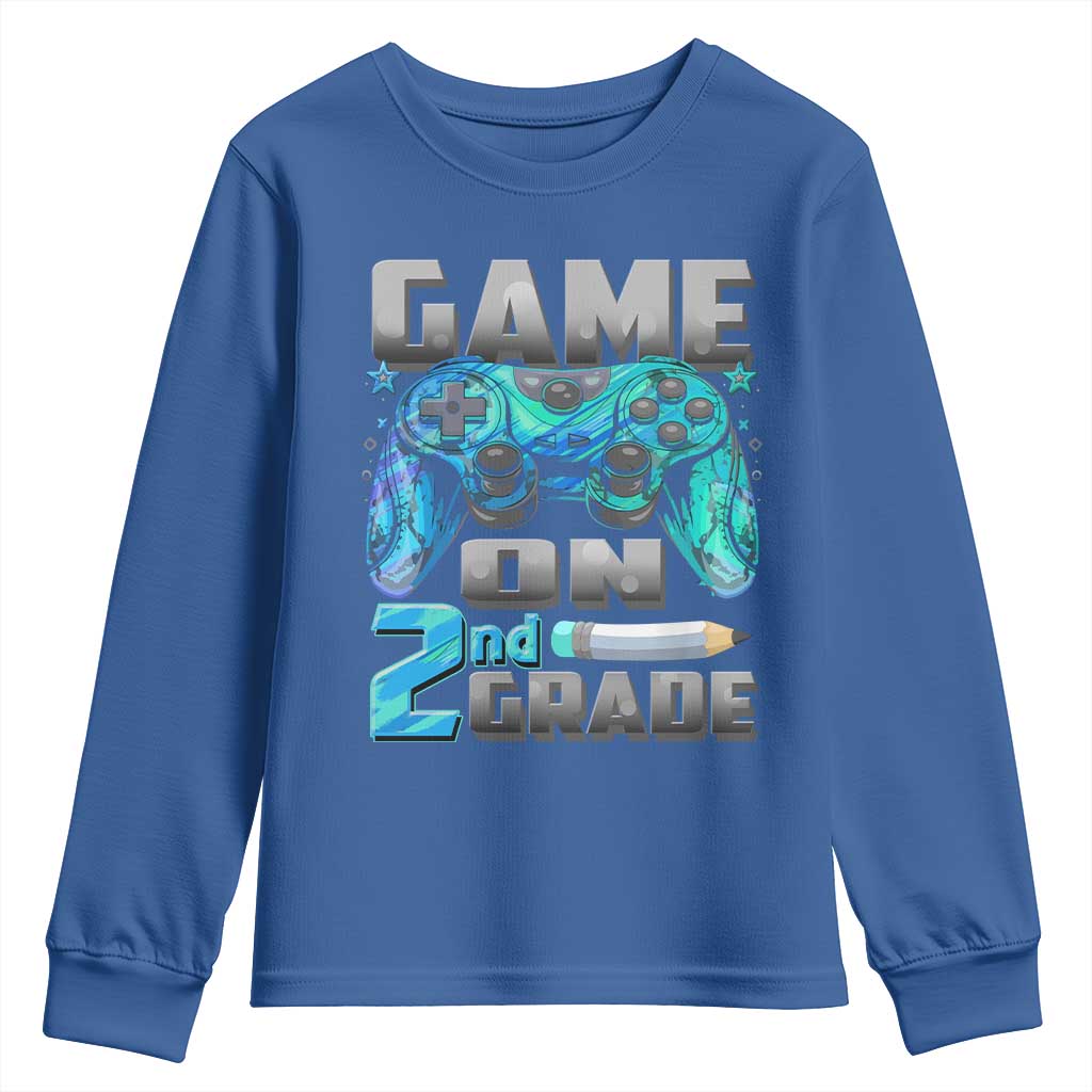 Back to School 2nd Grade Gamer Youth Sweatshirt Boys Kids Back To School First Day - Wonder Print Shop