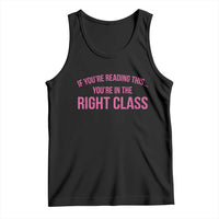 Back To School Teacher Tank Top Funny You’re In The Right Class - Wonder Print Shop