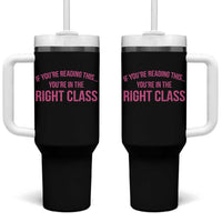 Back To School Teacher Tumbler With Handle Funny You’re In The Right Class - Wonder Print Shop