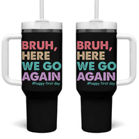 Here We Go Again Tumbler With Handle Funny Back To School Teacher Gen A Slang - Wonder Print Shop