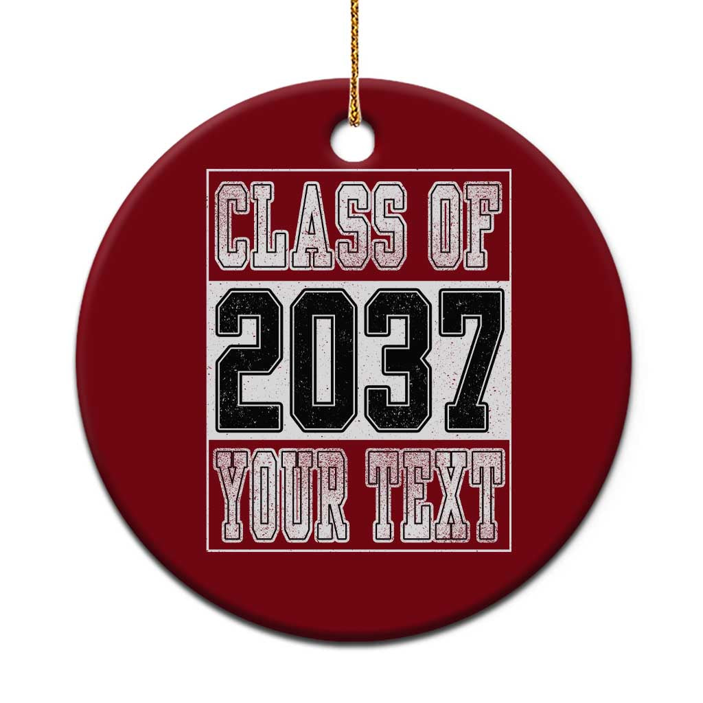 Personalized Class of 2037 Ceramic Ornament Custom Name Grow With Me To Graduation - Wonder Print Shop