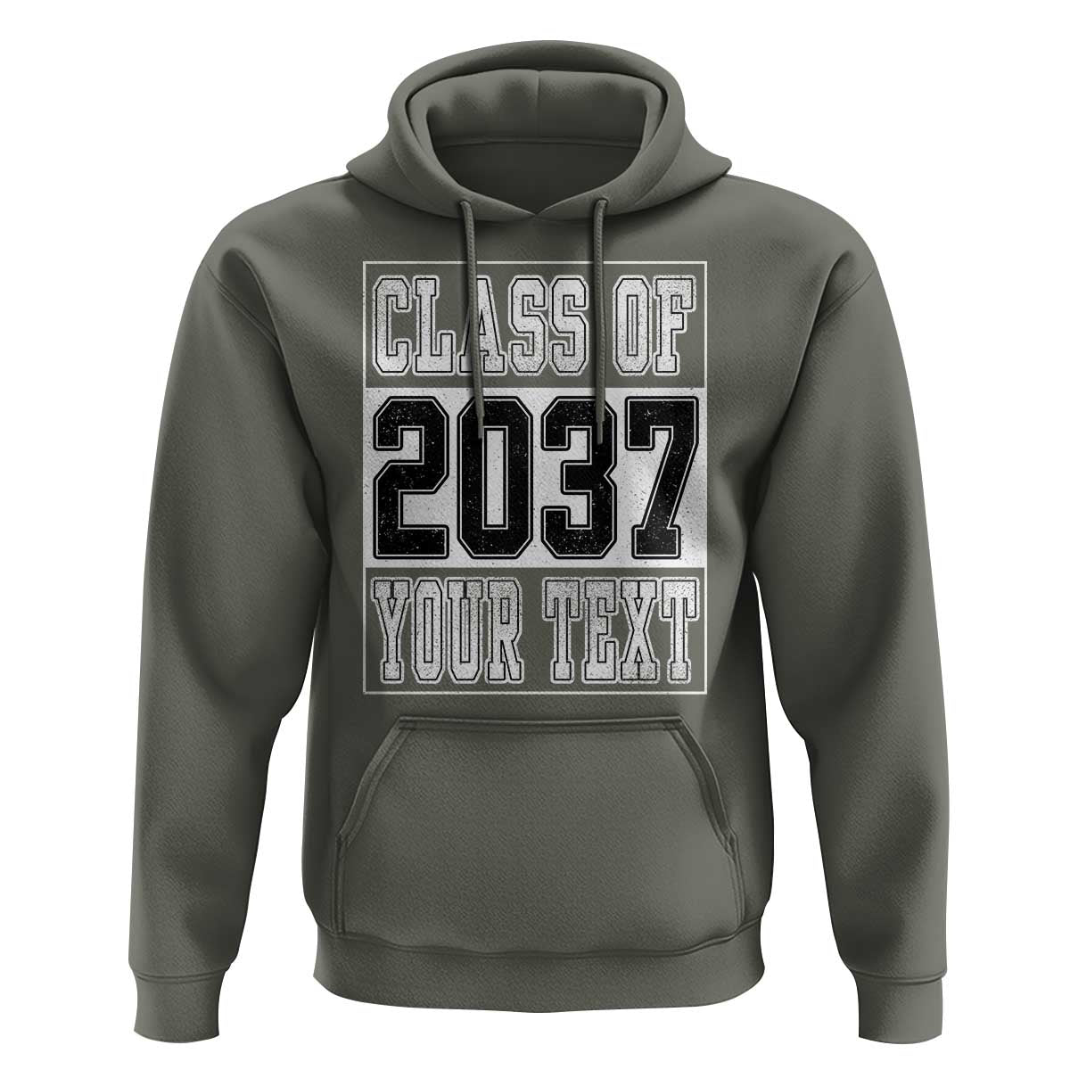 Personalized Class of 2037 Hoodie Custom Name Grow With Me To Graduation - Wonder Print Shop