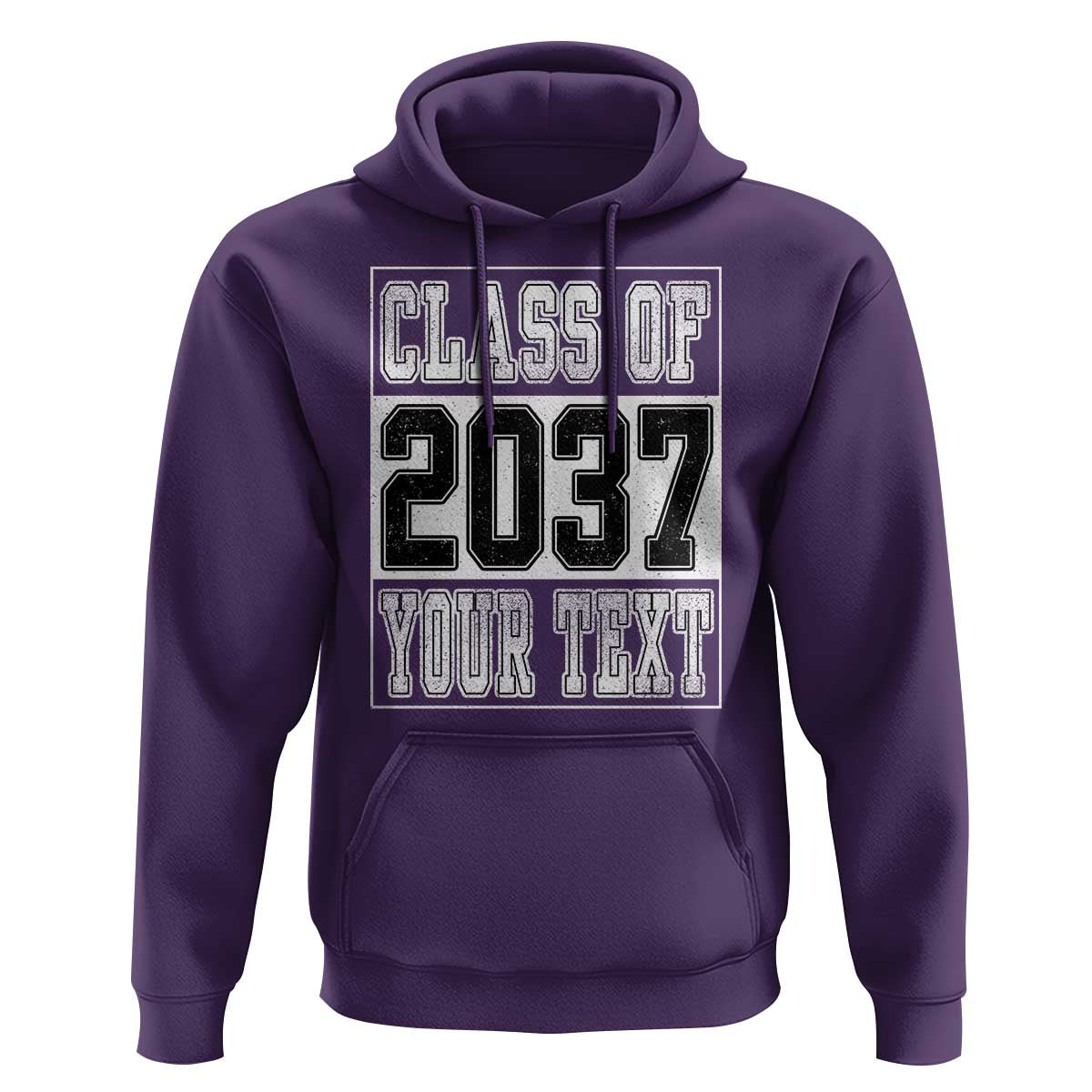 Personalized Class of 2037 Hoodie Custom Name Grow With Me To Graduation - Wonder Print Shop