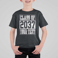 Personalized Class of 2037 T Shirt For Kid Custom Name Grow With Me To Graduation - Wonder Print Shop