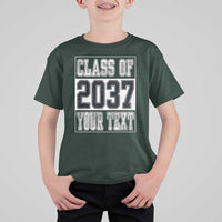 Personalized Class of 2037 T Shirt For Kid Custom Name Grow With Me To Graduation - Wonder Print Shop