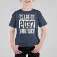 Personalized Class of 2037 T Shirt For Kid Custom Name Grow With Me To Graduation - Wonder Print Shop