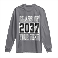 Personalized Class of 2037 Long Sleeve Shirt Custom Name Grow With Me To Graduation - Wonder Print Shop