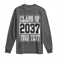 Personalized Class of 2037 Long Sleeve Shirt Custom Name Grow With Me To Graduation - Wonder Print Shop