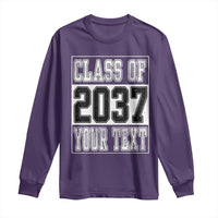 Personalized Class of 2037 Long Sleeve Shirt Custom Name Grow With Me To Graduation - Wonder Print Shop