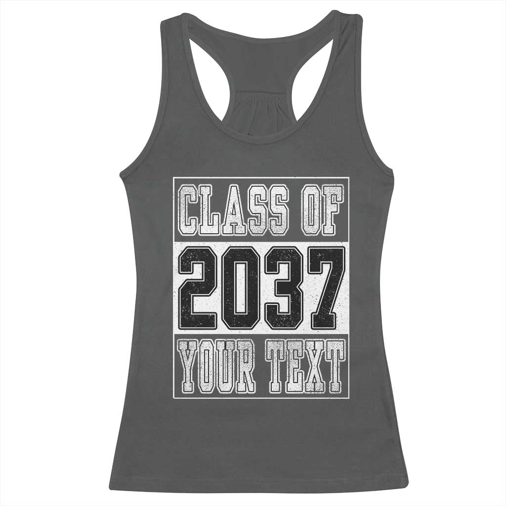 Personalized Class of 2037 Racerback Tank Top Custom Name Grow With Me To Graduation - Wonder Print Shop