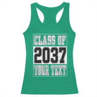 Personalized Class of 2037 Racerback Tank Top Custom Name Grow With Me To Graduation - Wonder Print Shop
