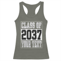 Personalized Class of 2037 Racerback Tank Top Custom Name Grow With Me To Graduation - Wonder Print Shop